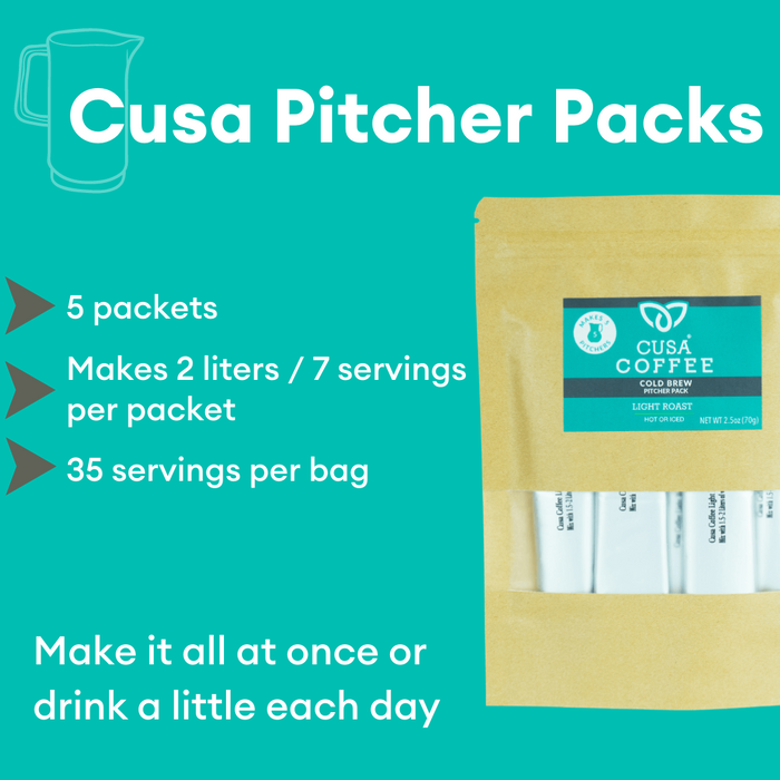 Cusa Tea and Coffee // Light Roast Coffee Pitcher Pack
