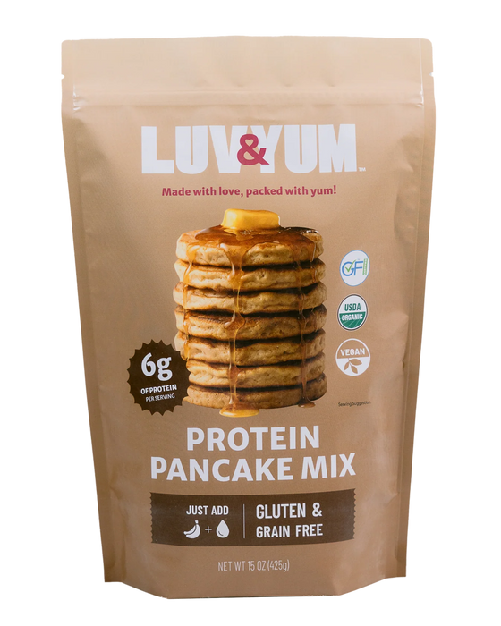 Luv & Yum // Protein Pancake & Waffle Mix - Paleo-Friendly, Grain-Free, 15 oz