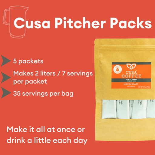 Cusa Tea & Coffee // Medium Roast Coffee Pitcher Pack