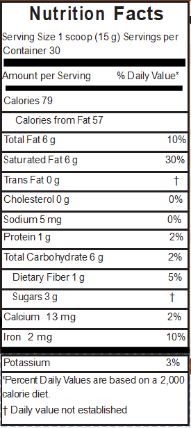 Sugar free hot chocolate nutrition facts panel.