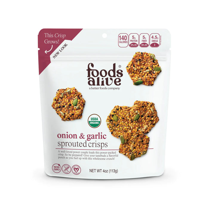 Foods Alive // Onion & Garlic Sprouted Crisps 4 oz