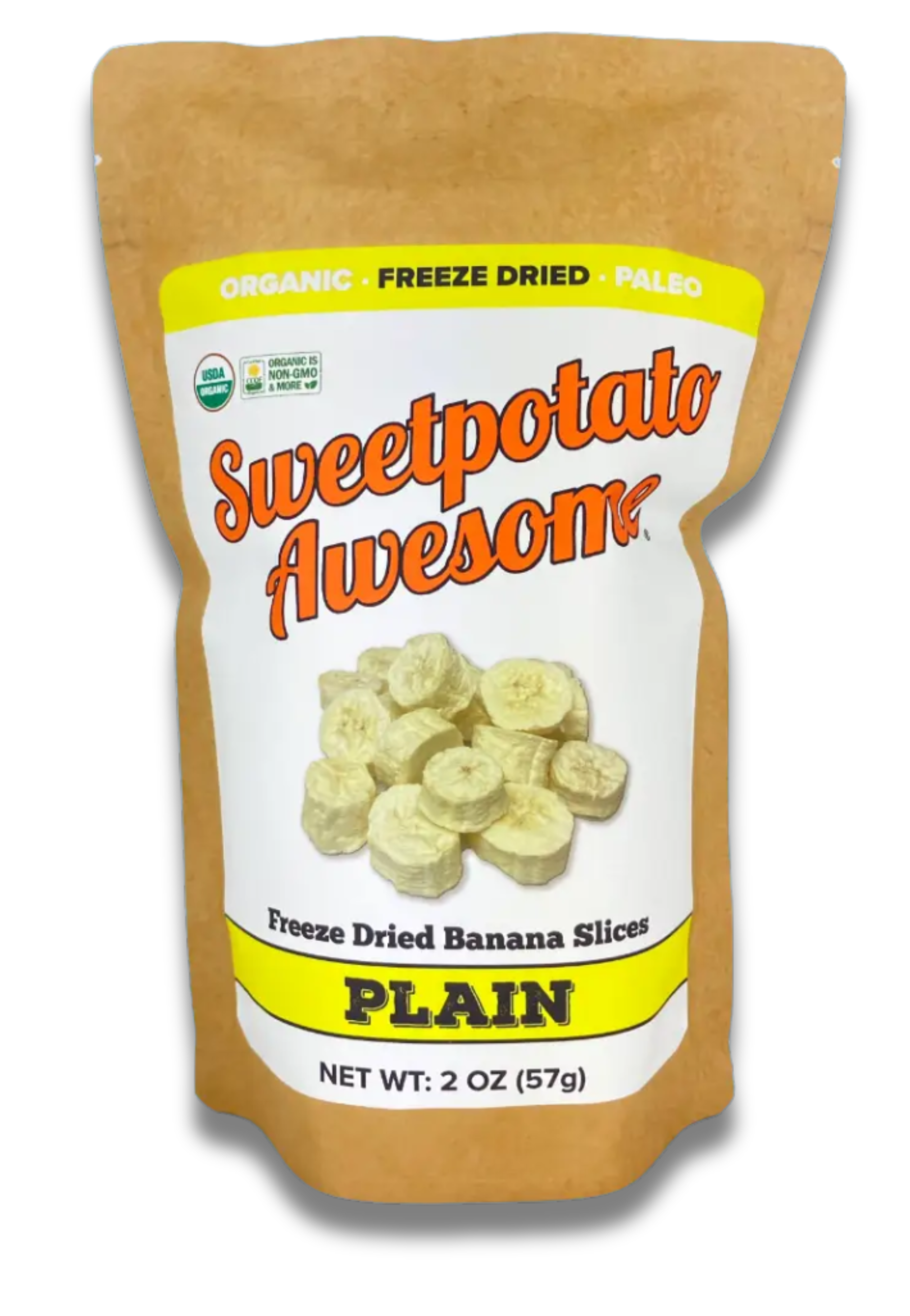Sweetpotato Awesome // Organic Freeze Dried Banana Slices 2 oz
