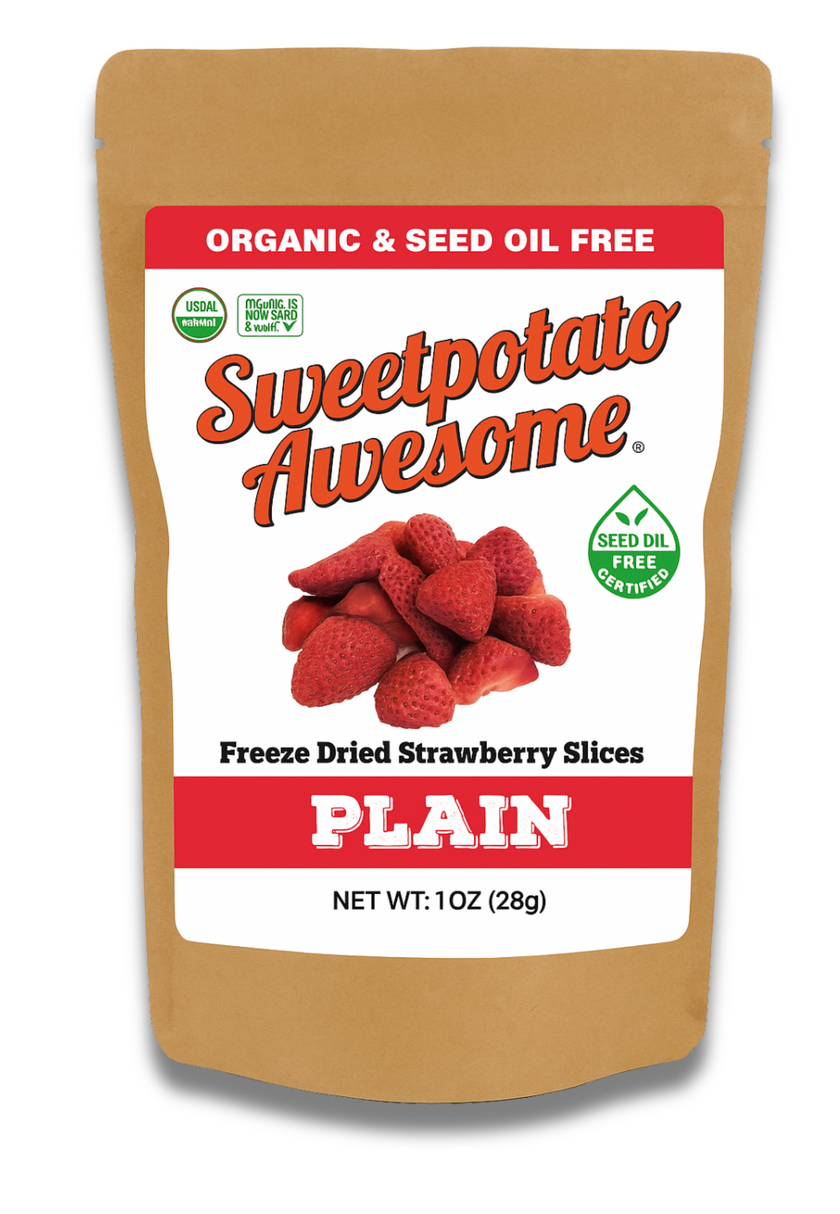 Sweetpotato Awesome Organic Freeze Dried Strawberries, 1.4 oz