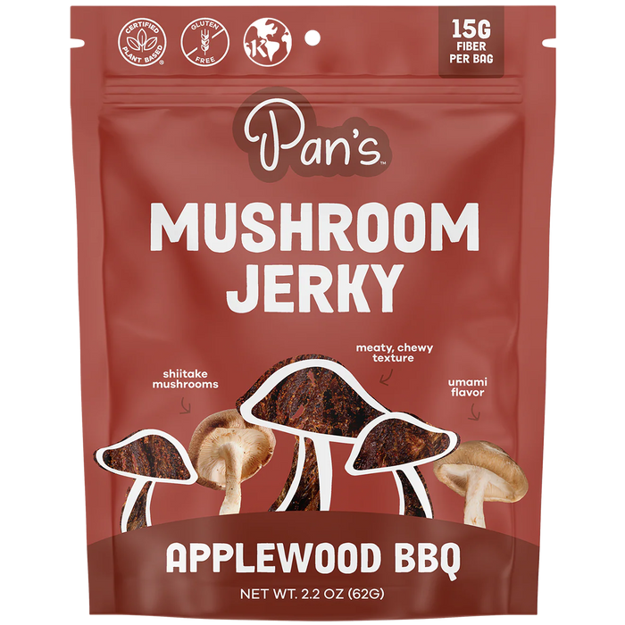 Pan's Mushroom Jerky // Applewood BBQ Mushroom Jerky, 1 oz