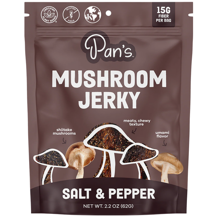 Pan's Mushroom Jerky // Salt & Pepper Mushroom Jerky, 1 oz