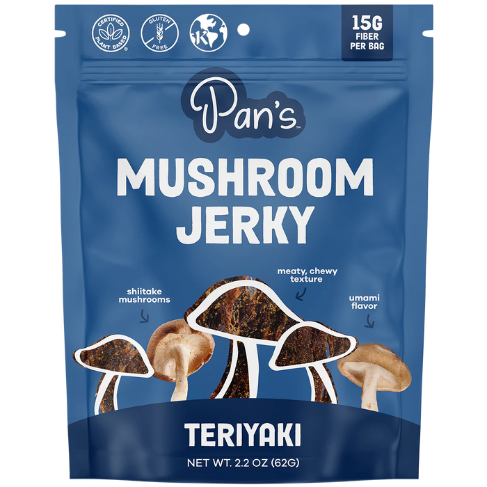 Pan's Mushroom Jerky // Teriyaki Mushroom Jerky, 1 oz