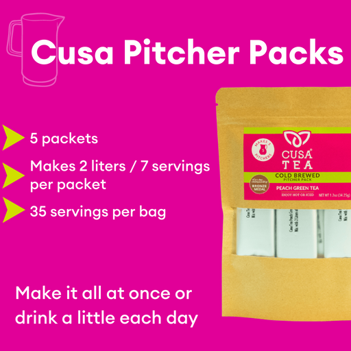 Cusa Tea & Coffee // Peach Green Tea Pitcher Pack