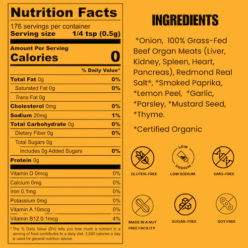 Pluck // Original All-Purpose Organ Meat Blend Seasoning, 3.1 oz