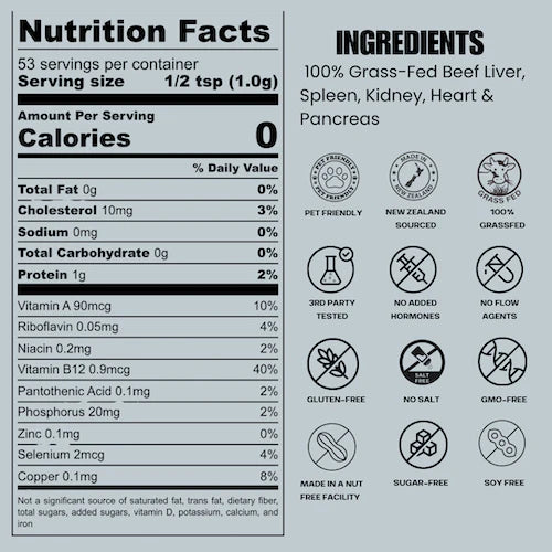 Pluck // Pure Beef Organ Supplement Powder, 1.87 oz