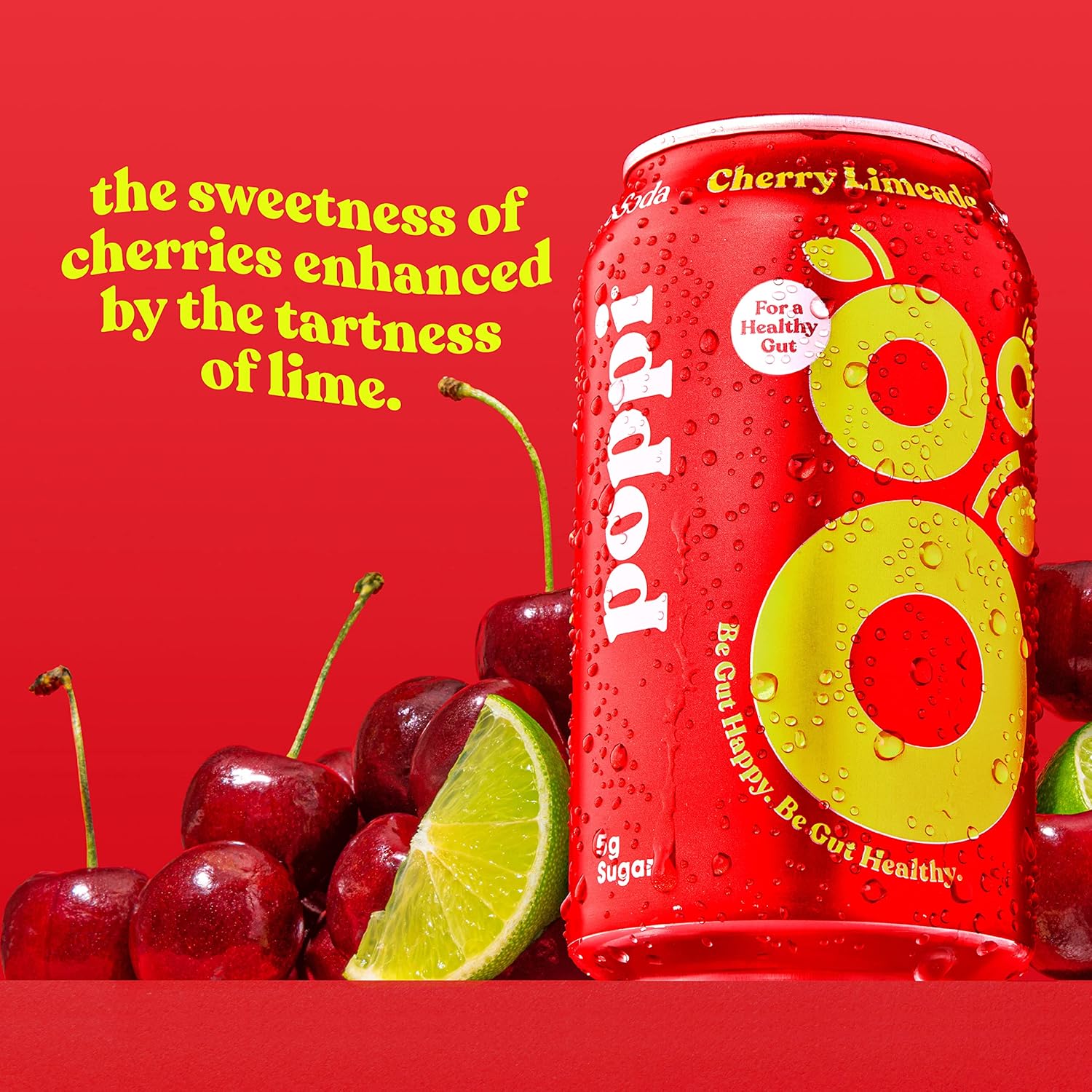 Poppi // Cherry Limeade Prebiotic Soda, 12 oz