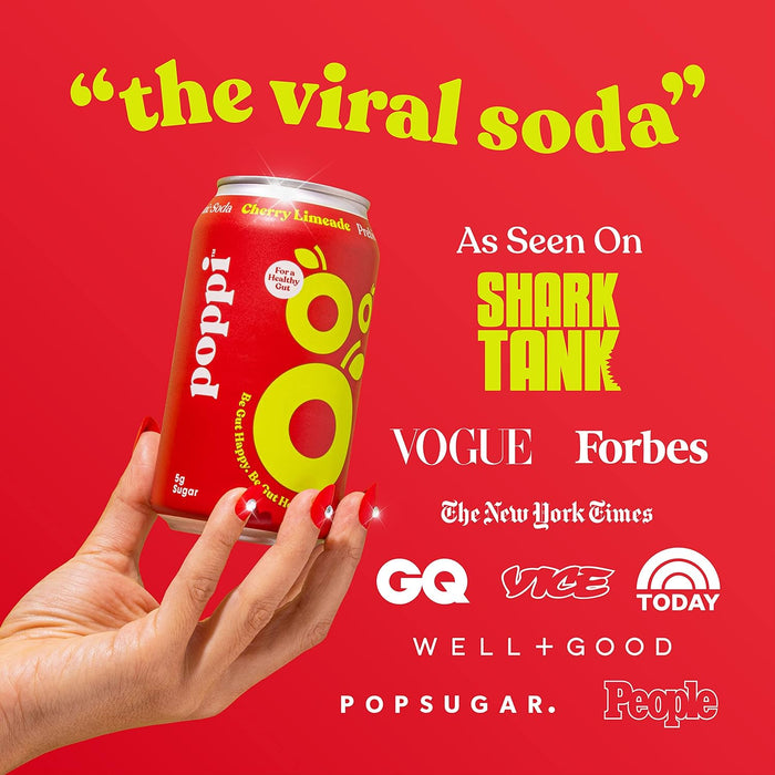 Poppi // Cherry Limeade Prebiotic Soda, 12 oz