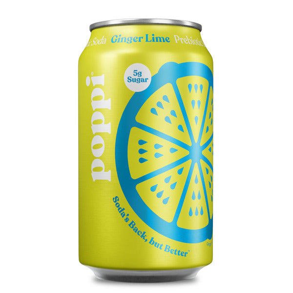 Poppi // Ginger Lime Prebiotic Soda, 12 oz