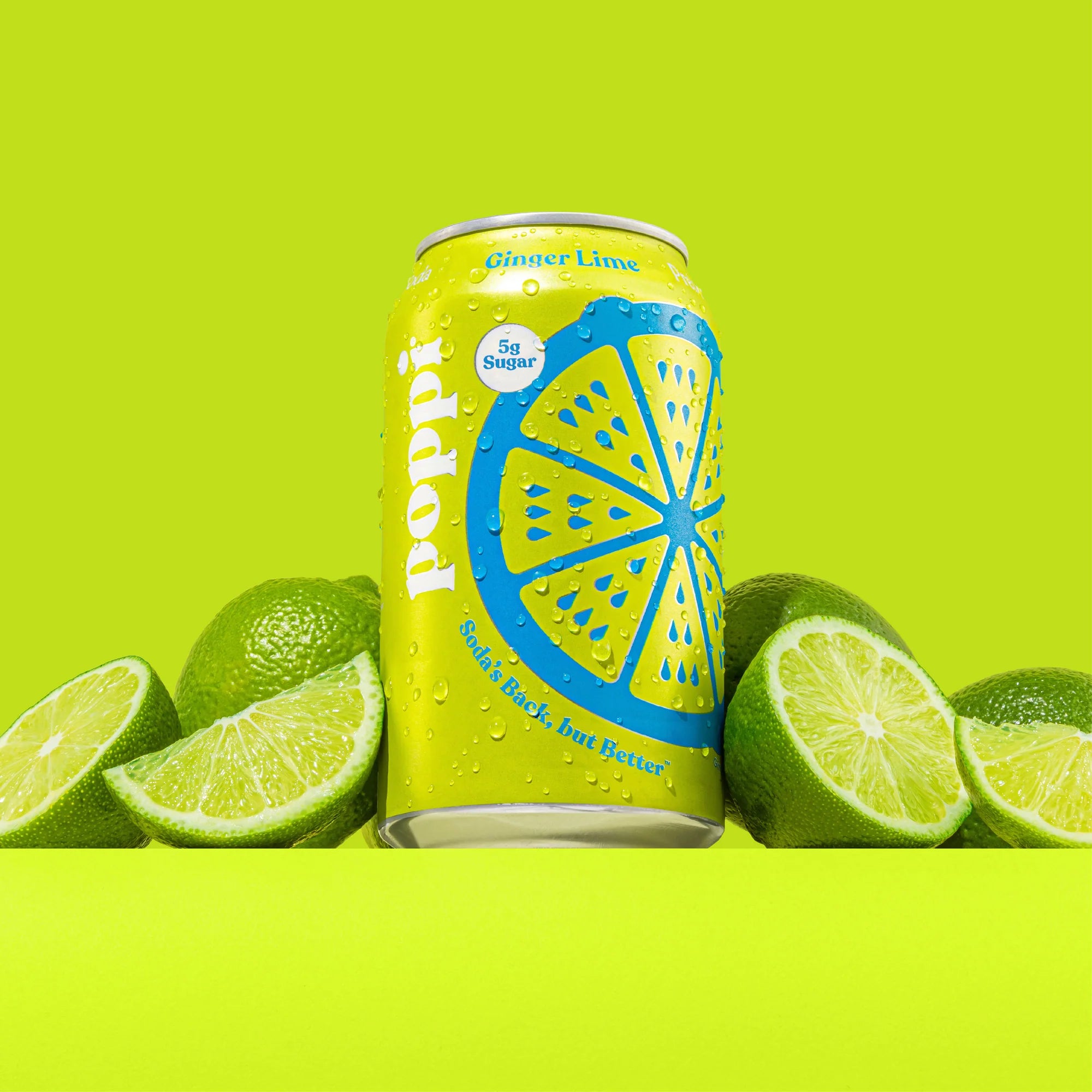 Poppi // Ginger Lime Prebiotic Soda, 12 oz