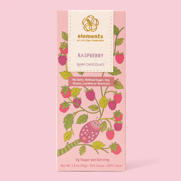 Elements Truffles // Raspberry Artisanal Chocolate Infused with Beetroot 2 oz
