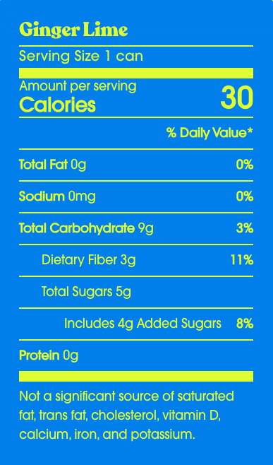 Poppi // Ginger Lime Prebiotic Soda, 12 oz