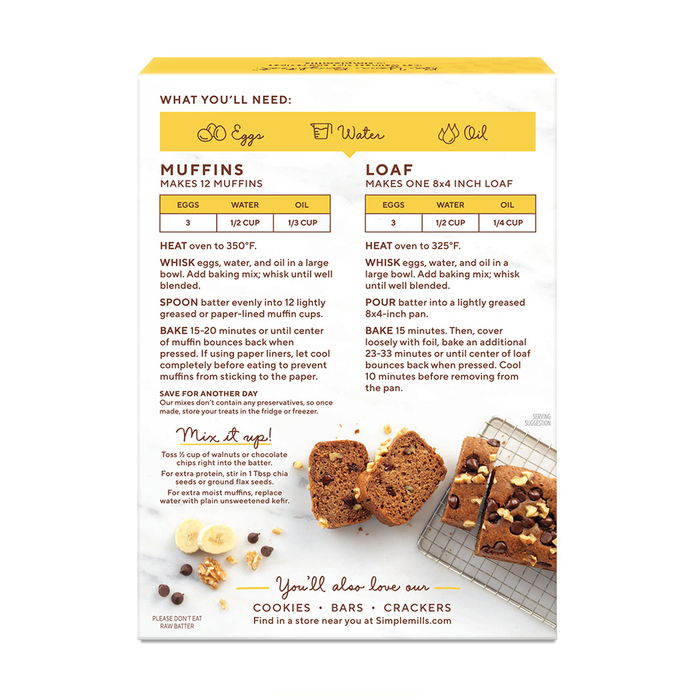 Simple Mills // Banana Muffin & Bread Almond Flour Mix 9 oz