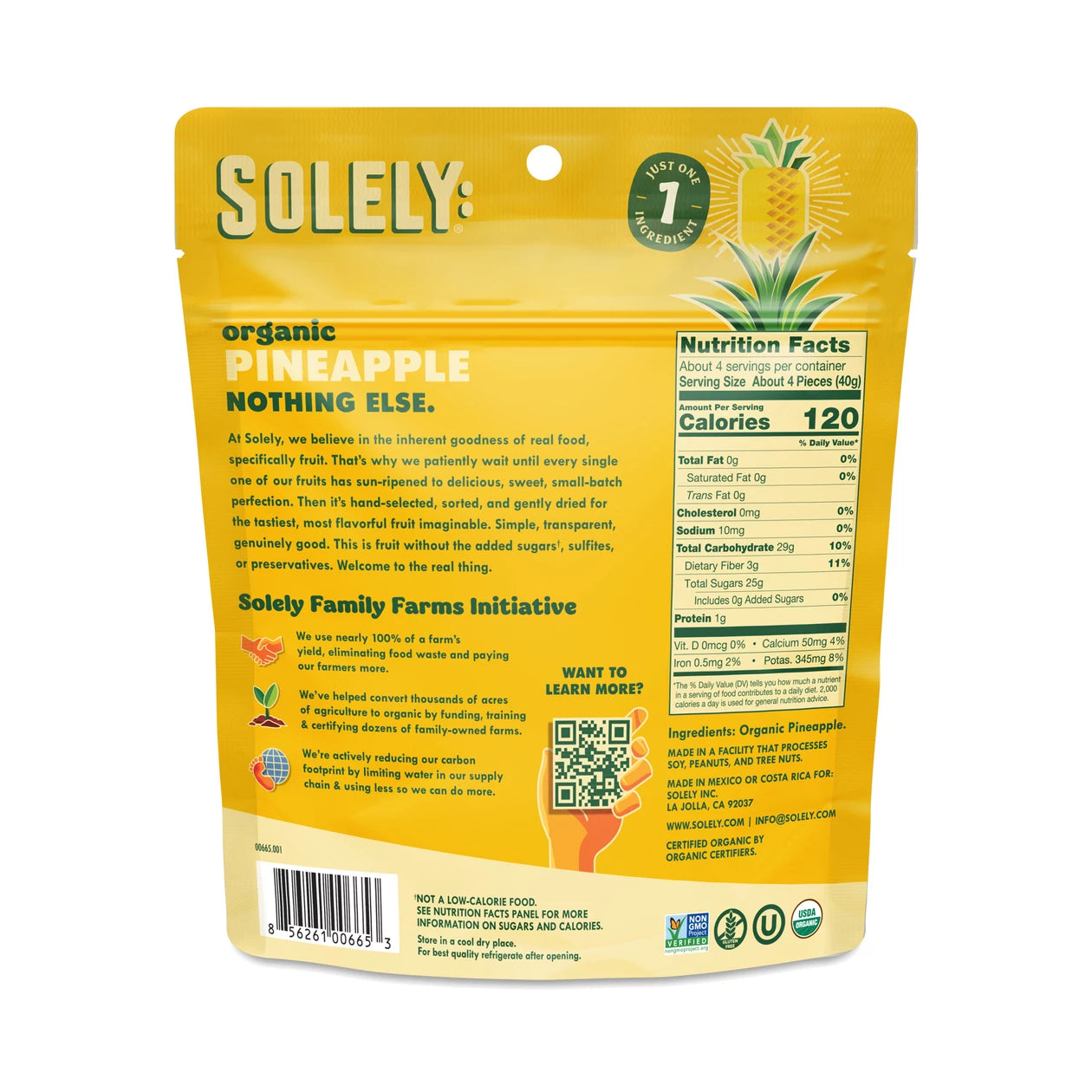 Solely // Organic Pineapple Rings 5.5 oz