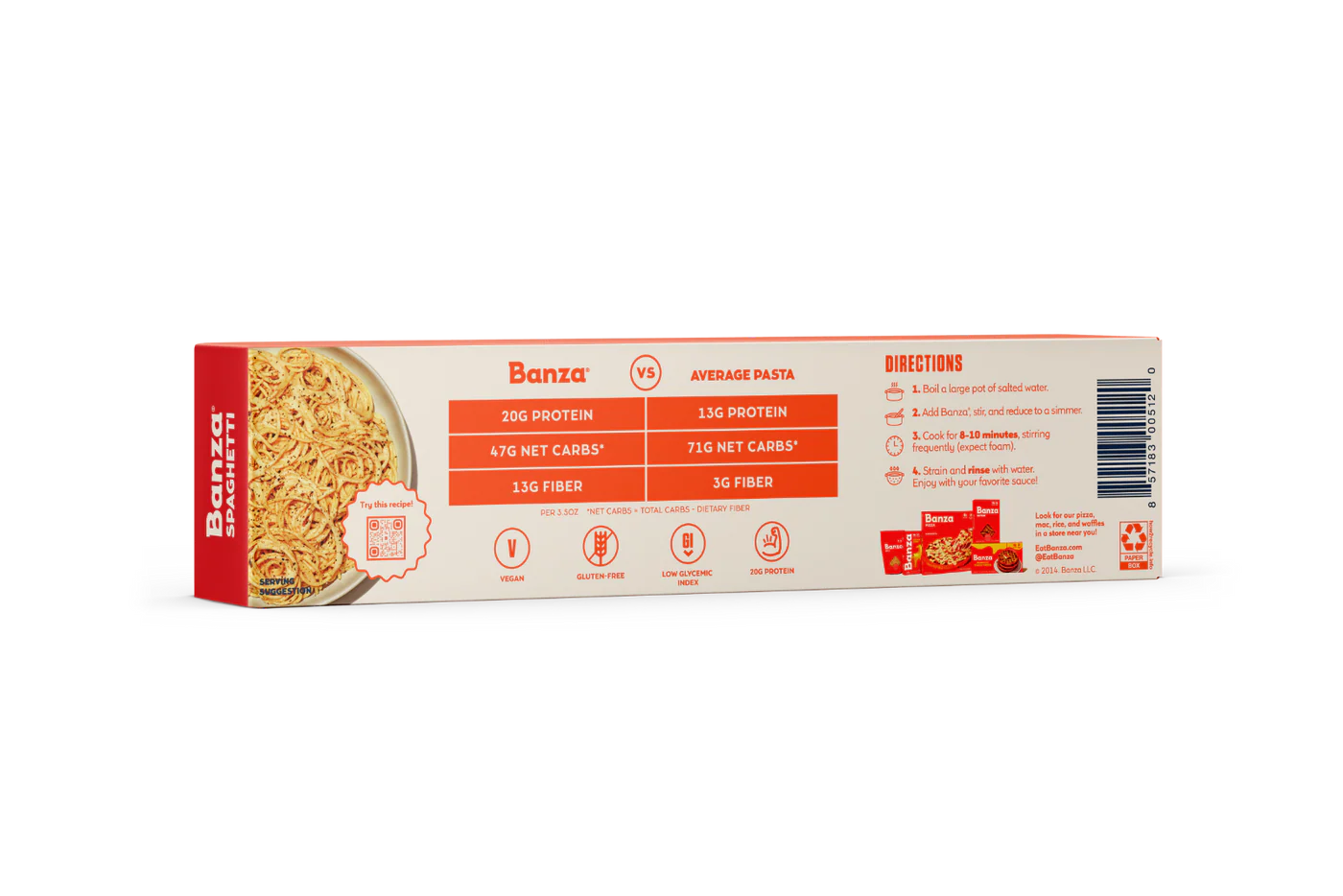 Banza // Chickpea Spaghetti Pasta, 8 oz
