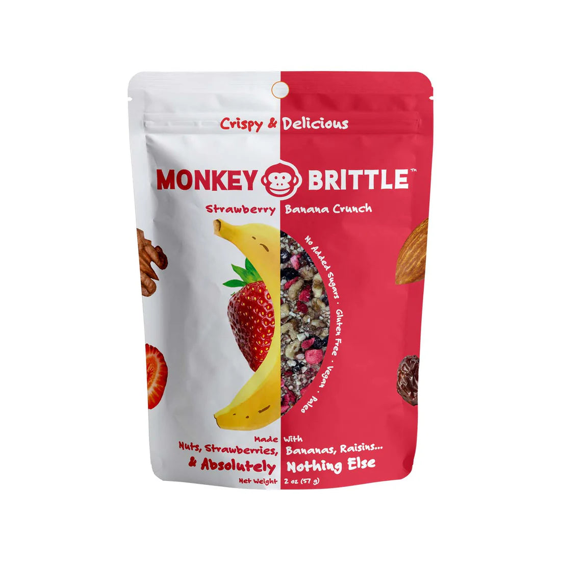 Monkey Brittle // Strawberry Banana Crunch, 2 oz