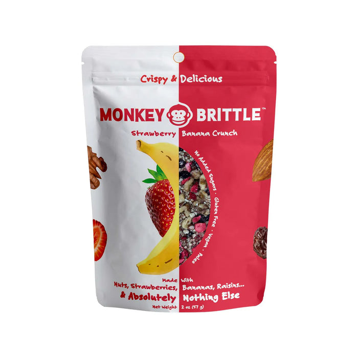 Monkey Brittle // Strawberry Banana Crunch, 2 oz