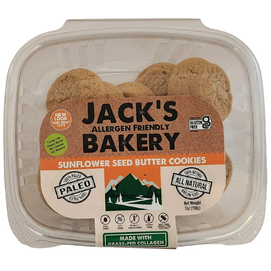 Jack's Paleo Kitchen // Sunflower Seed Butter Cookies, 7.0 oz (12 cookies)