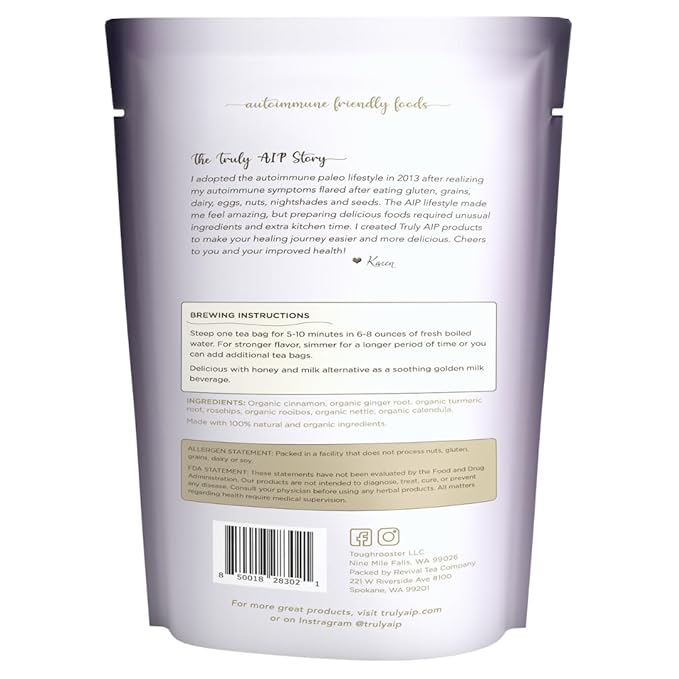 Truly AIP // Ginger Turmeric Herbal Tea (Herbal Tea Blend, 14 Bags)