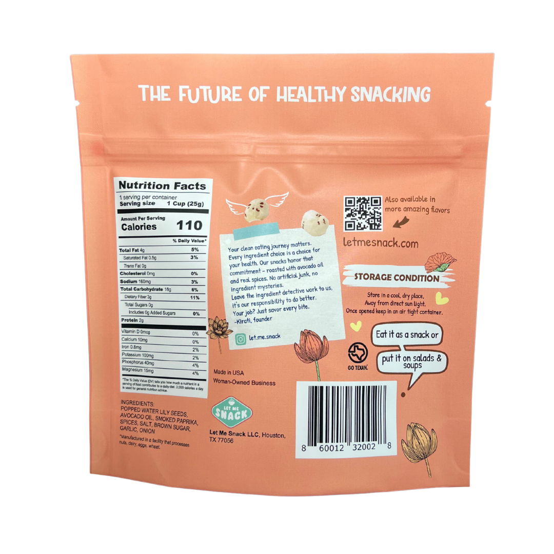 Let Me Snack // Popped Water Lilly Seeds - Barbecue