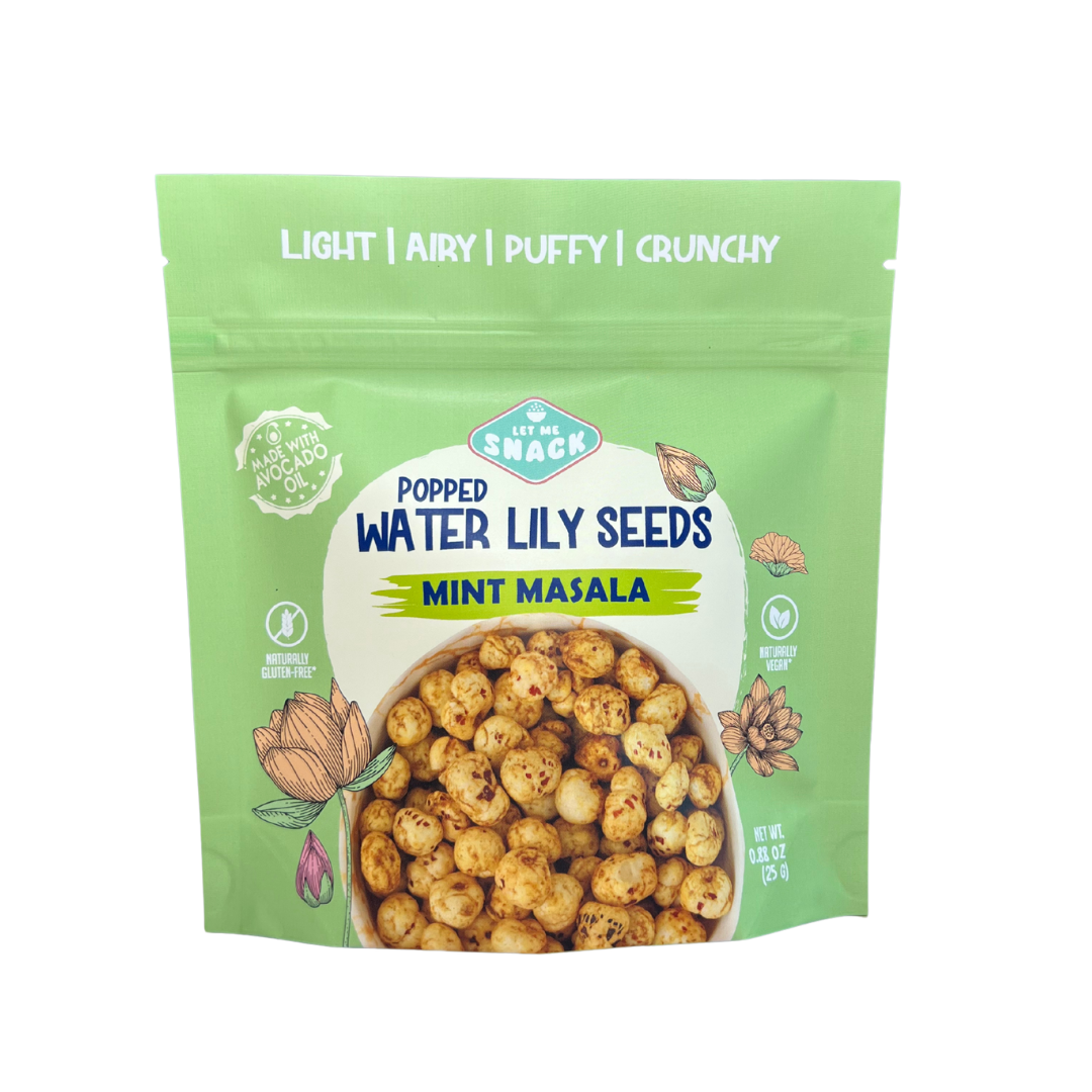 Let Me Snack // Popped Water Lilly Seeds - Mint Masala