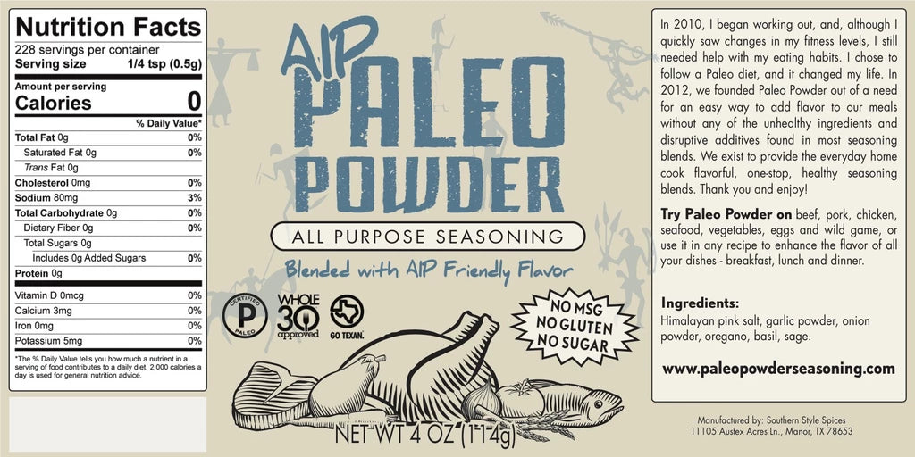 Paleo Powder // All Purpose Seasoning, AIP 4 oz