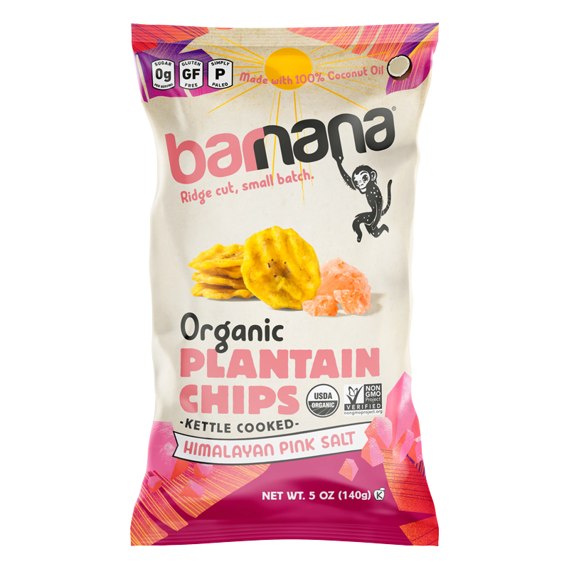 Barnana // Organic Ridged Plantain Chips Himalayan Pink Salt 5 oz