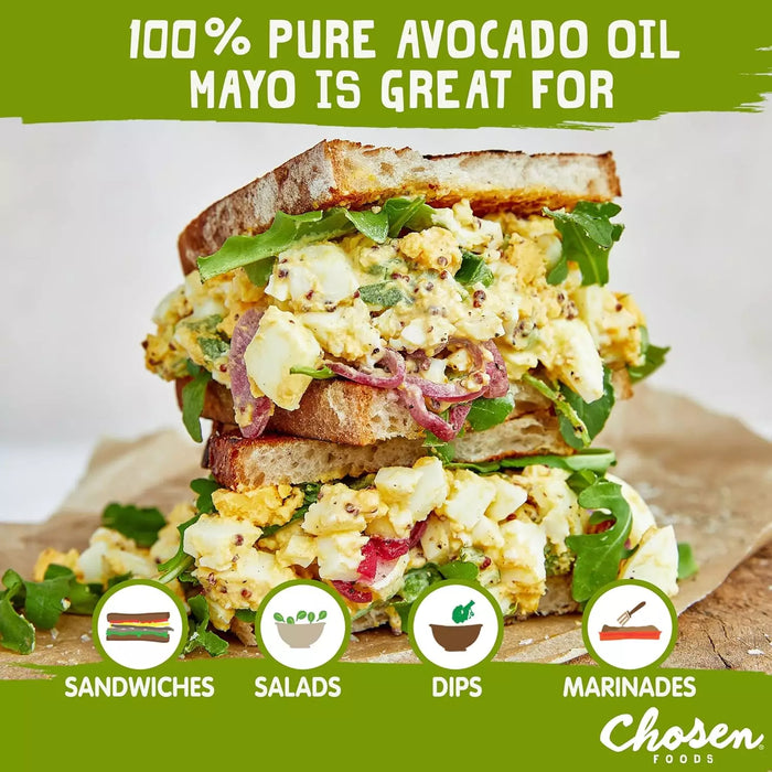 Chosen Foods 100% Avocado Oil Based Traditional Mayo, 12 oz