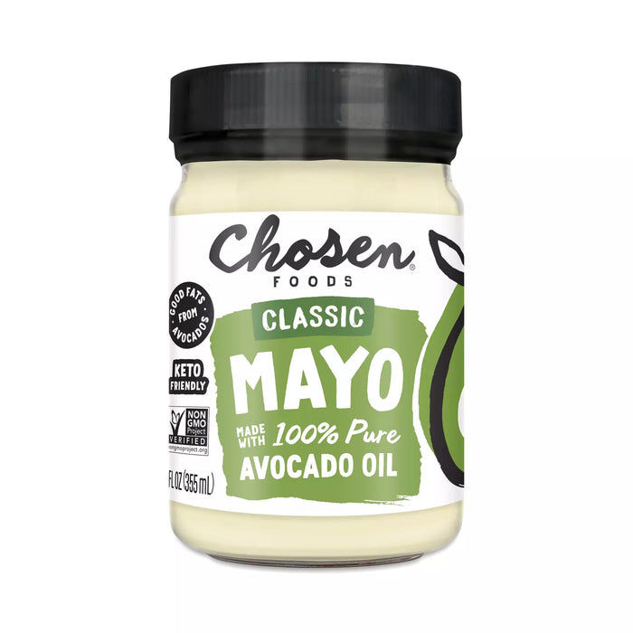 Chosen Foods 100% Avocado Oil Based Traditional Mayo, 12 oz