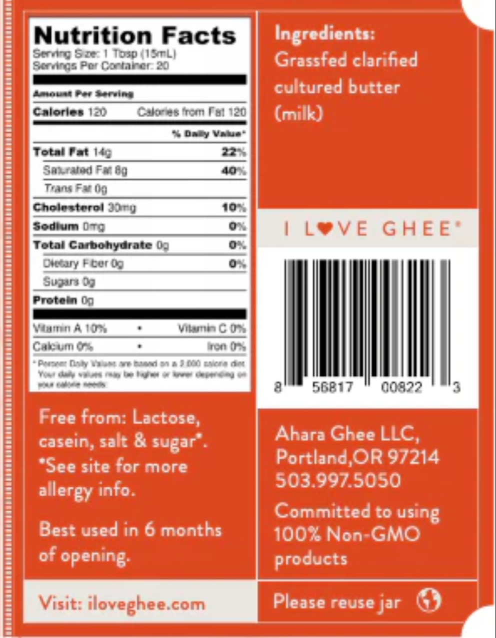 Ahara Rasa // Brown Butter Ghee 2 oz