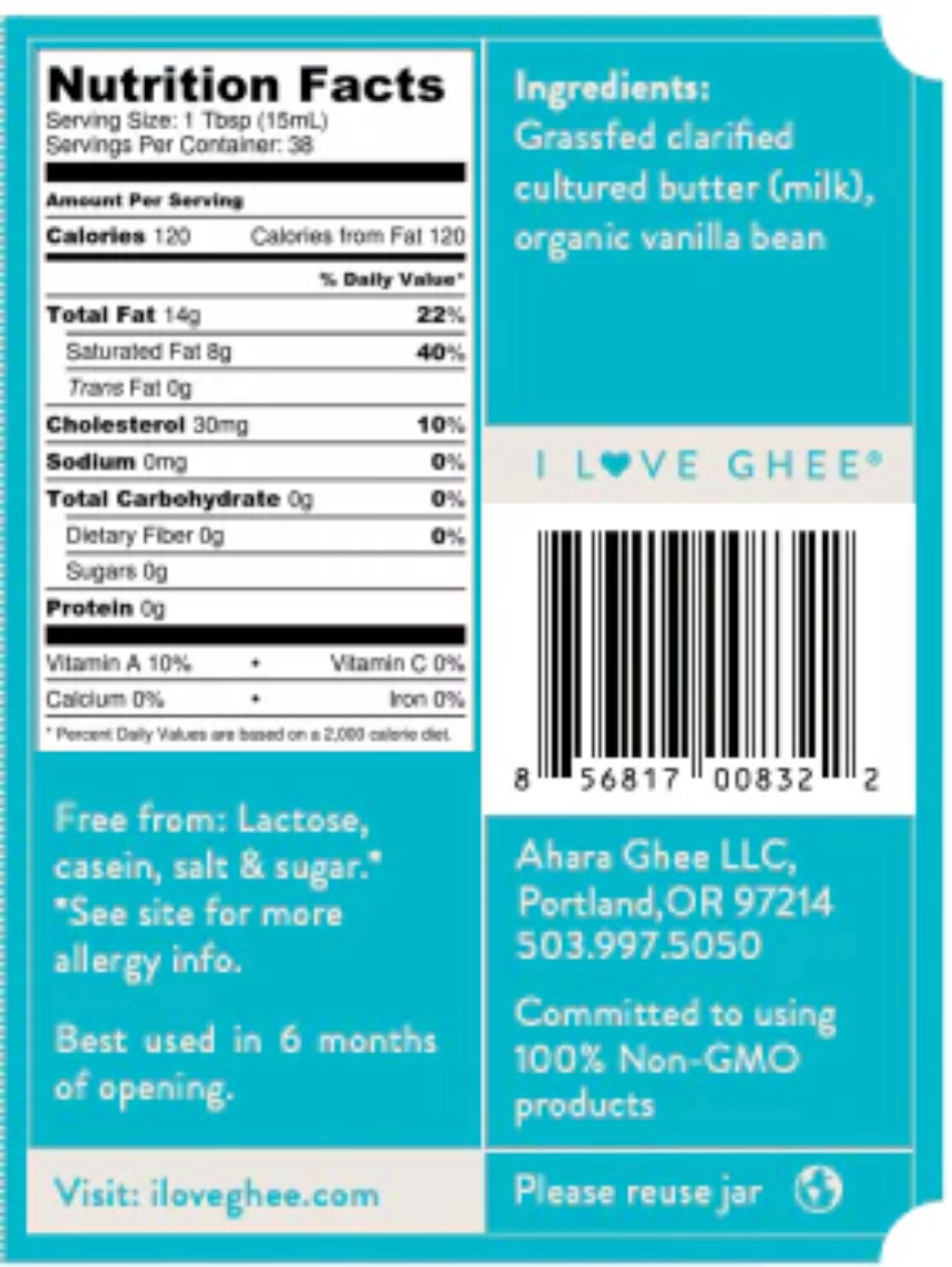 Ahara Rasa // Vanilla Dream Ghee 2 oz