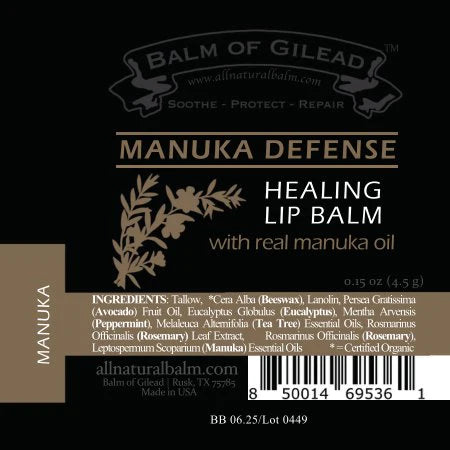 Balm of Gilead // Manuka Defense Healing Lip Balm .15 oz