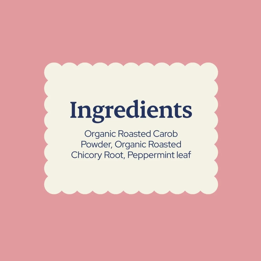 Sip Herbals Peppermint Mocha Coffee Substitute ingredient list.