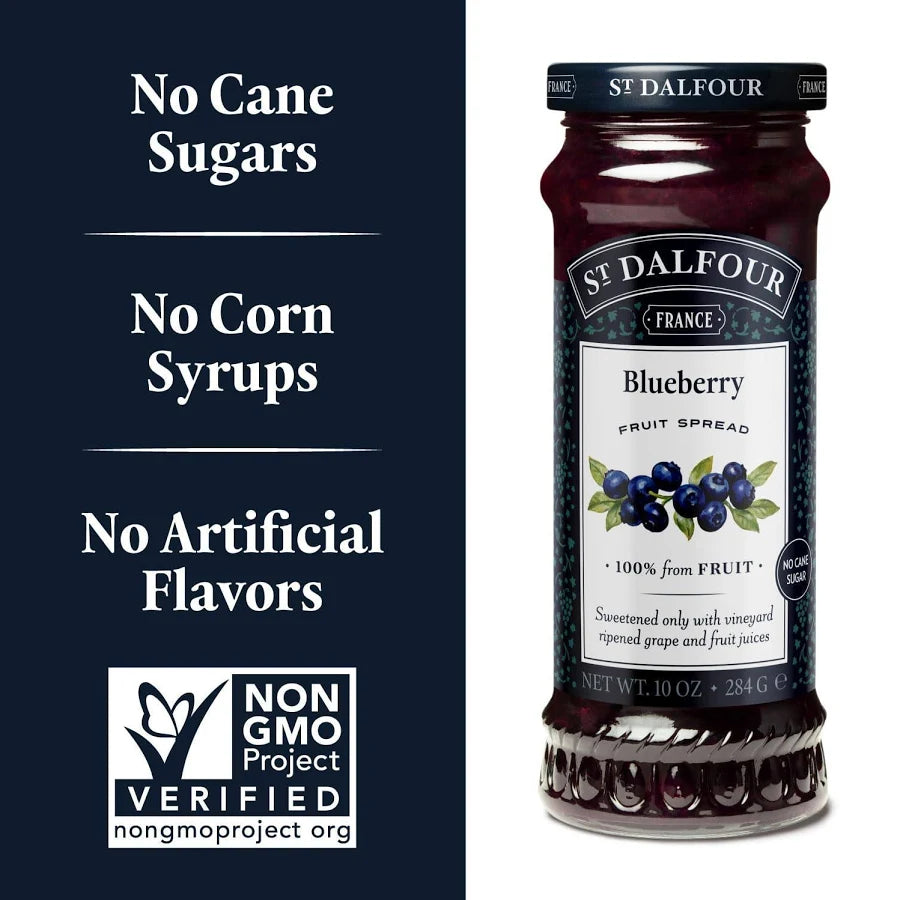 St. Dalfour Wild Blueberry Fruit Spread, 10 oz