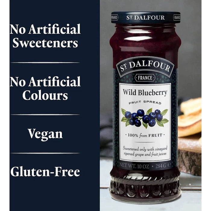 St. Dalfour Wild Blueberry Fruit Spread, 10 oz