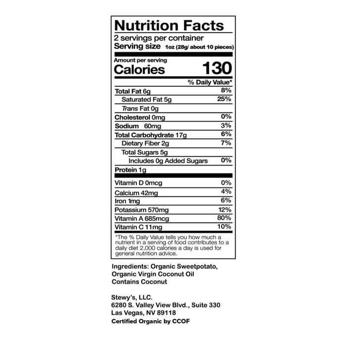 Sweetpotato Awesome // Plain Freeze Dried Sweet Potato Fries 2 oz