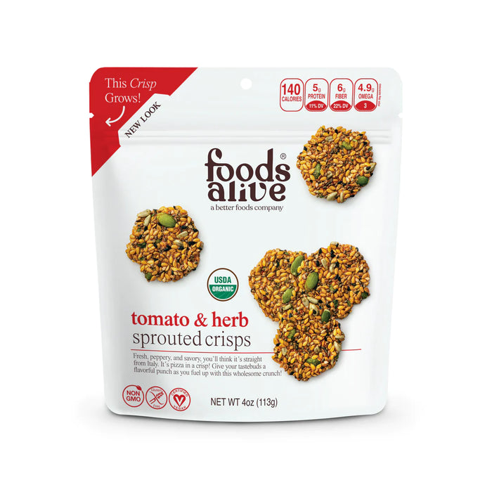 Foods Alive // Tomato  Herb Flax Crackers 4 oz
