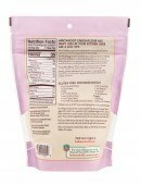 Arrowroot starch nutrition facts panel and usage instructions.