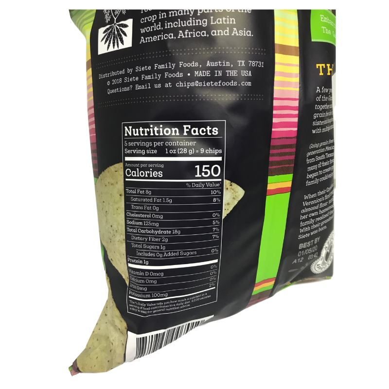 Siete // Grain Free LIME Tortilla Chips 5 oz