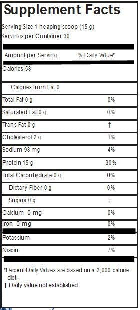 Autoimmune H&N // Paleo Perfection Pure Protein Powder 16 oz Nutrition Facts