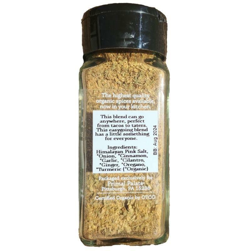 Primal Palate Ginger Cilantro spice ingredient list.