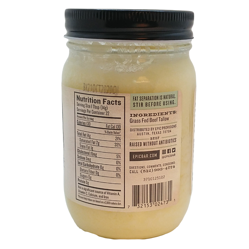 EPIC // Grass Fed Beef Tallow 11 oz