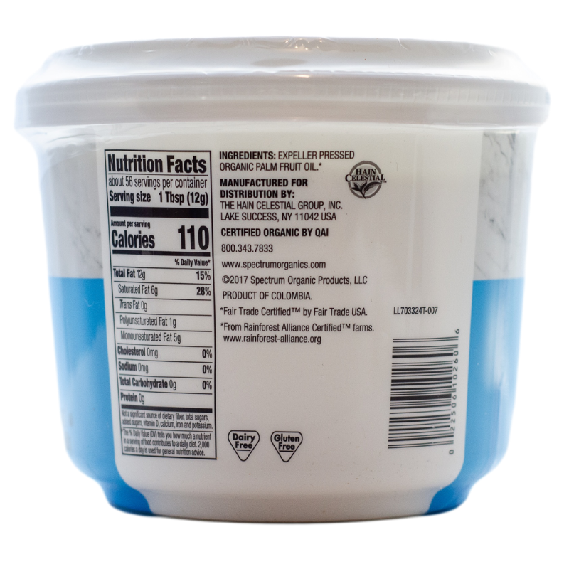 Spectrum Culinary // Organic All-Vegetable Palm Shortening 24 oz