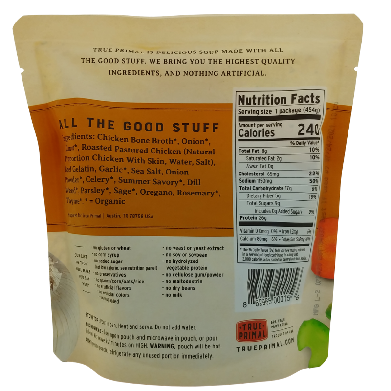 True Primal // Roasted Chicken Soup 16 oz