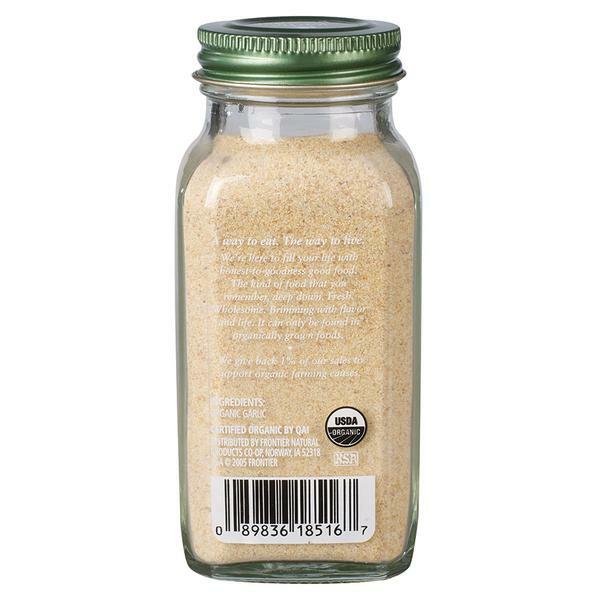 Simply Organic Garlic Powder ingredient list garlic seasoning.