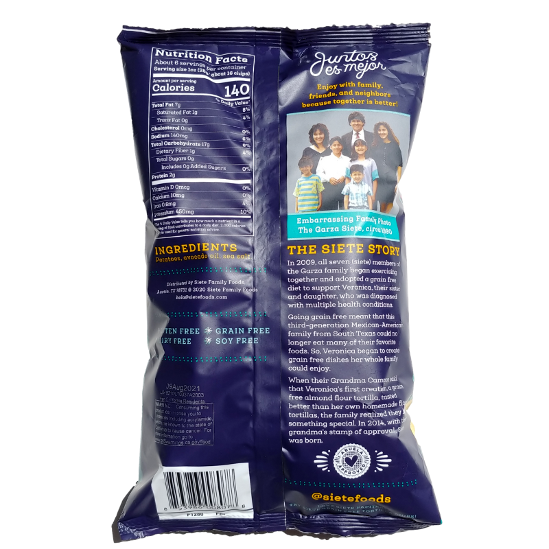 Siete // Kettle Cooked Potato Chips Sea Salt 5.5 oz