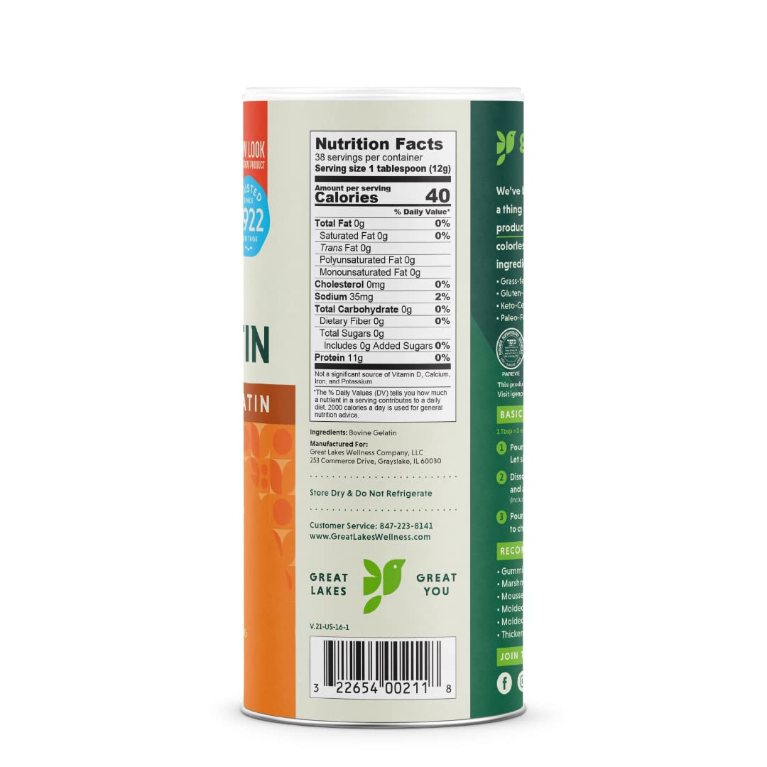 Great Lakes Gelatin Co. // Unflavored Beef Gelatin 16 oz